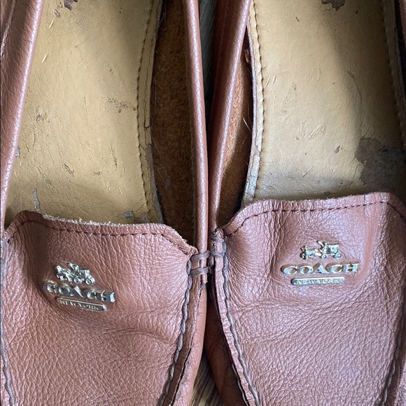 Brown leather Coach Opal loafer, size 7.5. Some wear on inner sole, good - Picture 11 of 15